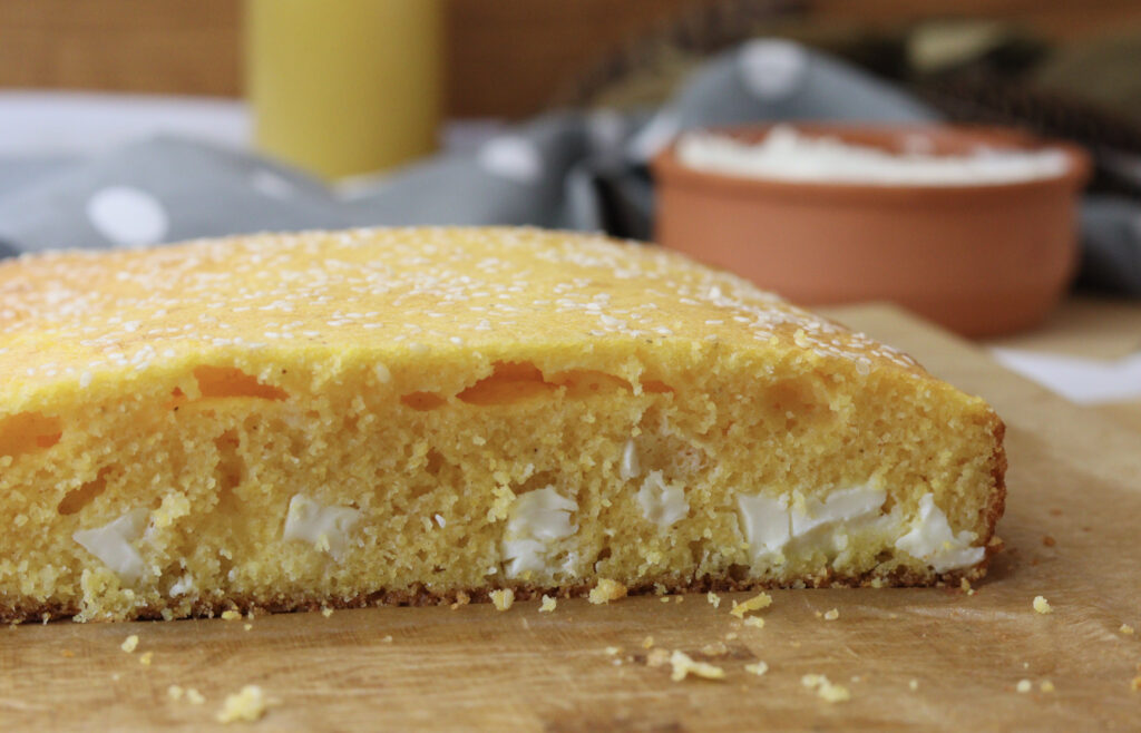 image of polenta bread on the table