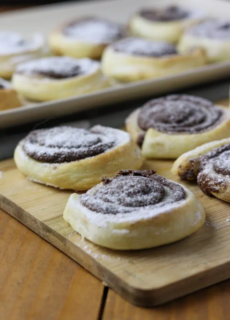 image of served puff pastry cinnamon pinwheels